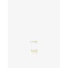 Phoria Womens Hookup Ii 18ct Yellow Gold Vermeil 925 Sterling Silver And White Topaz Chain Ring Silver Chai In Multi