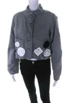 Phos Phoro Womens Cropped Jacket Grey Marle In Grey