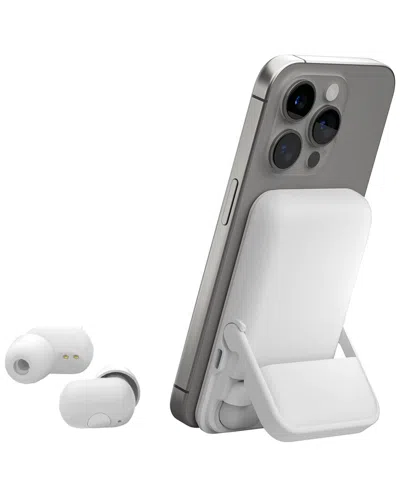 Phunkee Tree 4-in-1 Magnetic Power Bank Buds In White