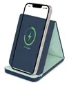 Phunkee Tree Folding Leather Wireless Charging Stands In Navy