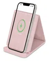 Phunkee Tree Folding Leather Wireless Charging Stands In Pink