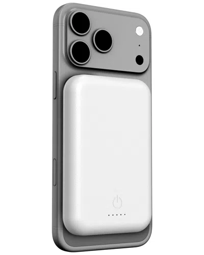 Phunkee Tree Leather Magnetic Power Bank In White
