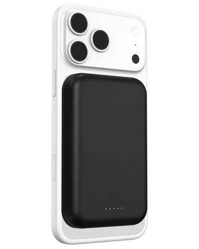 Phunkee Tree Leather Magnetic Power Bank In Black