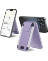 Phunkee Tree Leather Magnetic Wallet & Tracker In Purple