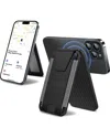 Phunkee Tree Leather Magnetic Wallet & Tracker In Black