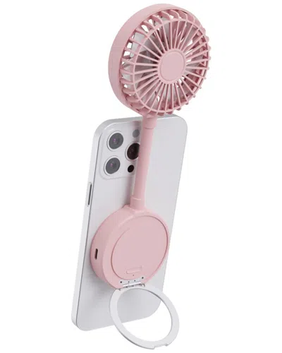 Phunkee Tree Magnetic Fan With Phone Stand In Pink