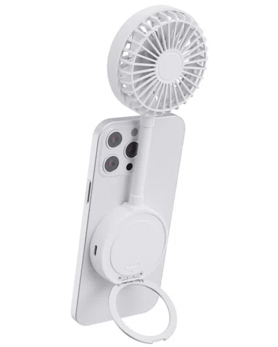 Phunkee Tree Magnetic Fan With Phone Stand In White