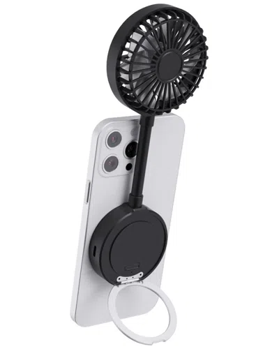 Phunkee Tree Magnetic Fan With Phone Stand In Black