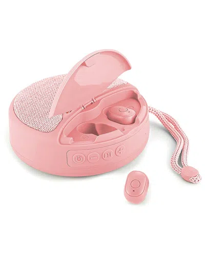 Phunkee Tree Spuds 2-in-1 Wireless Speaker & Earbuds In Pink