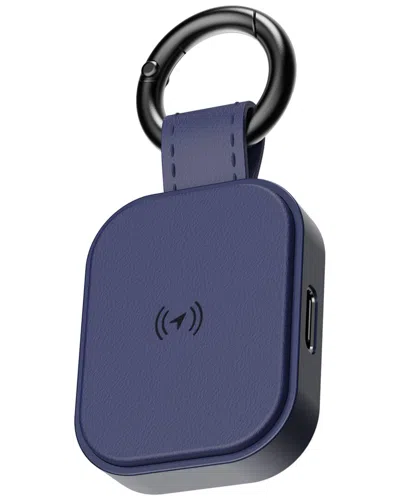 Phunkee Tree Universal Leather Tag Tracker In Blue