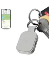 Phunkee Tree Universal Leather Tag Tracker In Gray