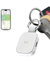 Phunkee Tree Universal Leather Tag Tracker In Silver