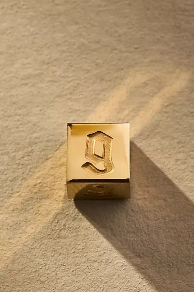 Phyllis + Rosie Tiny Box Letter Monogram Charm In Alphabet