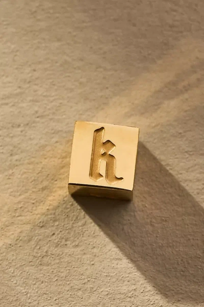 Phyllis + Rosie Tiny Box Letter Monogram Charm In Alphabet