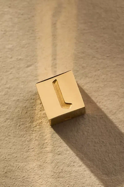 Phyllis + Rosie Tiny Box Letter Monogram Charm In Alphabet
