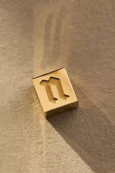 Phyllis + Rosie Tiny Box Letter Monogram Charm In Alphabet