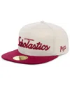 Physical Culture Men's  Cream Scholastic Athletic Association Black Fives Snapback Adjustable Hat In Cream