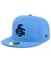 Physical Culture Men's  Light Blue Smart Set Athletic Club Of Brooklyn Black Fives Fitted Hat In Light Blue