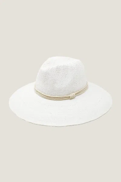 Physician Endorsed Aspiga Ladies Sustainable Jute Woven Straw Praia Summer Beach Hat White Natural