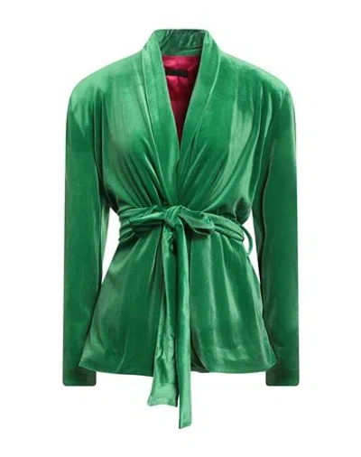 Pia B. Concept Woman Jacket Green Size 6 Polyester, Elastane
