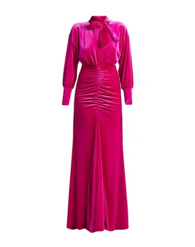 Pia B. Concept Woman Maxi Dress Magenta Size S Polyester, Elastane