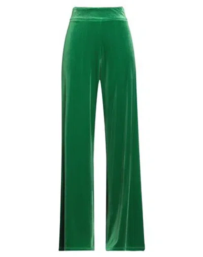 Pia B. Concept Woman Pants Green Size S Polyester, Elastane
