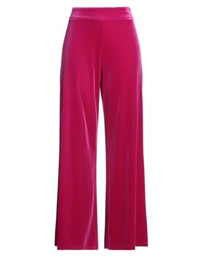 Pia B. Concept Woman Pants Magenta Size M Polyester, Elastane