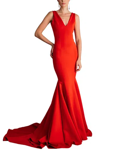 Pia Gladys Perey Holly Gown In Red