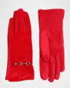 Pia Rossini Cathy Faux Fur Gloves In Red