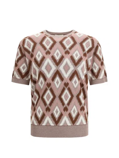 Piacenza 1733 Argyle-pattern T-shirt In Pink
