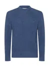 Piacenza 1733 Blue Wool Knitwear In Navy