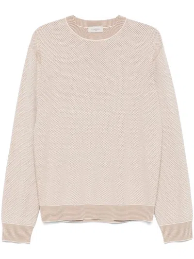 Piacenza 1733 Long Sleeve Crew-neck Jumper In Beige
