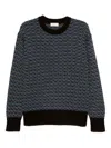 Piacenza 1733 Long Sleeve Crew-neck Sweater In Black