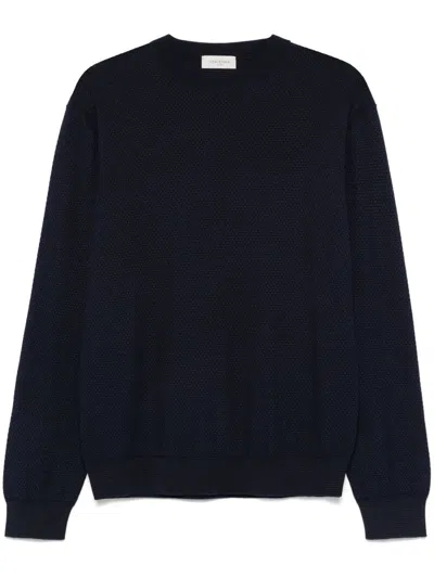 Piacenza 1733 Long Sleeve Crew-neck Jumper In Blue