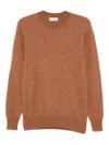 Piacenza 1733 Long Sleeve Crew-neck Sweater In Brown