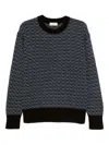 Piacenza 1733 Long Sleeve Crew-neck Sweater In Black