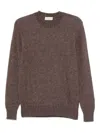 Piacenza 1733 Long Sleeve Crew-neck Sweater In Brown