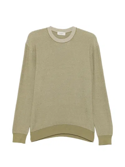 Piacenza 1733 Long Sleeve Crew-neck Sweater In Green