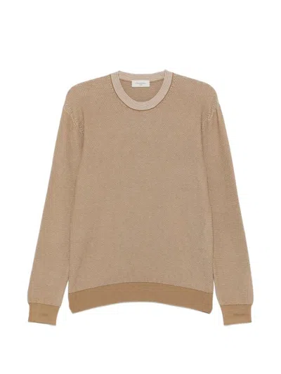 Piacenza 1733 Long Sleeve Crew-neck Sweater In Sand