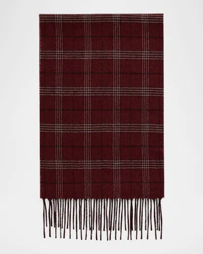Piacenza 1733 Men & Apos;s Baltazar Herringbone To Plaid Silk And Cashmere Scarf In Brown