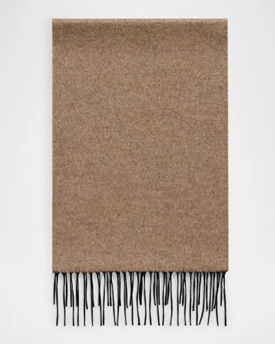 Piacenza 1733 Men & Apos;s Mirror Double-face Silk And Cashmere Scarf In Brown