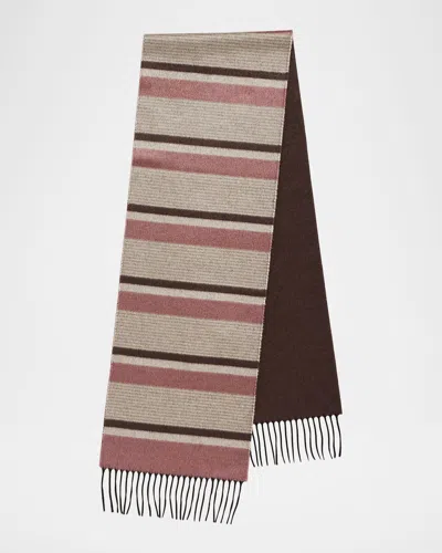 Piacenza 1733 Men & Apos;s Rascar Solid To Stripe Silk And Cashmere Scarf In Multi