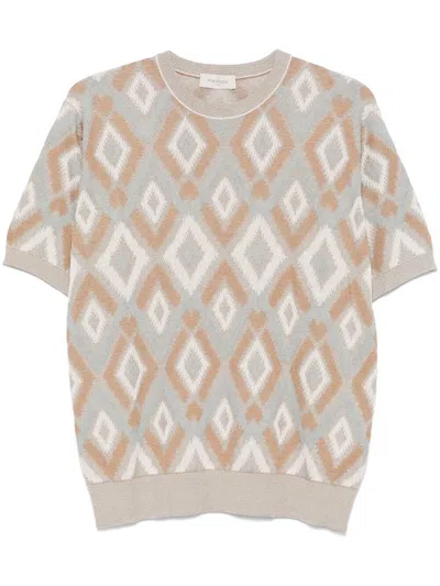 Piacenza 1733 Short Sleeve Crew-neck Jumper In Multi