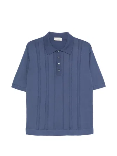 Piacenza 1733 Short Sleeve Polo In Blue