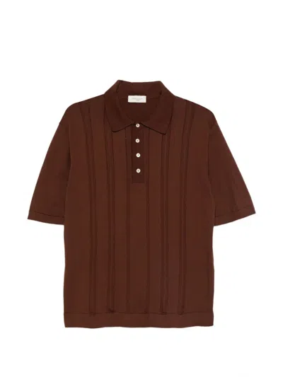 Piacenza 1733 Short Sleeve Polo In Brown