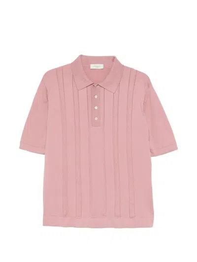 Piacenza 1733 Short Sleeve Polo In Pink