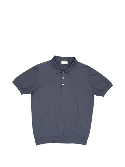 Piacenza 1733 Short Sleeve Polo Shirt In Blue