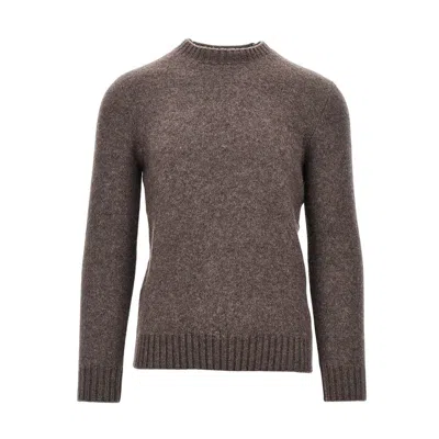 Piacenza 1733 Silk And Cashmere Blend Sweater In Brown