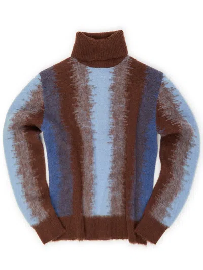 Piacenza 1733 Turtle-neck Sweater In Blue