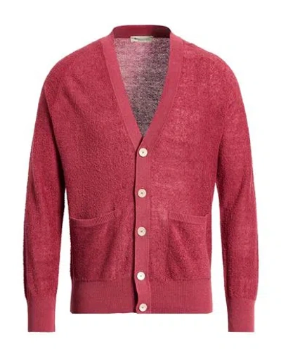 Piacenza Cashmere 1733 Man Cardigan Antique Rose Size 40 Linen, Cotton In Pink